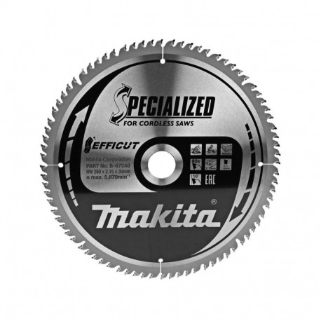 puulõikeketas Makita 260X2 15X30.0