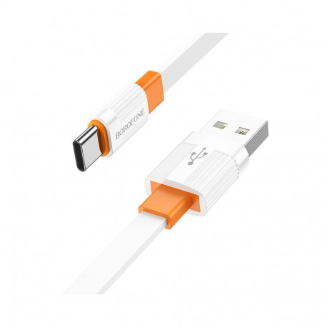 Borofone Cable BX89 Union - USB to Type C - 3A 1 metre white-orange