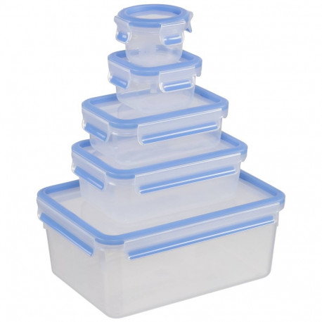Emsa Food Clip&Close 508568 5 pcs. Set transparent/blue