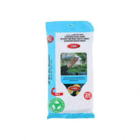 Niisked klaasipuhastuslapid 20tk, sidrun