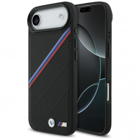 BMW M Tricolor Metal Logo MagSafe Case for iPhone Air - Black