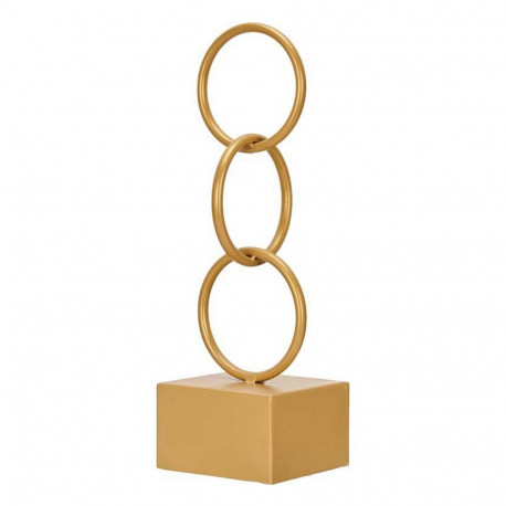 Decorative Figure Gift Decor Golden Rings 12,5 x 40,5 x 12,5 cm
