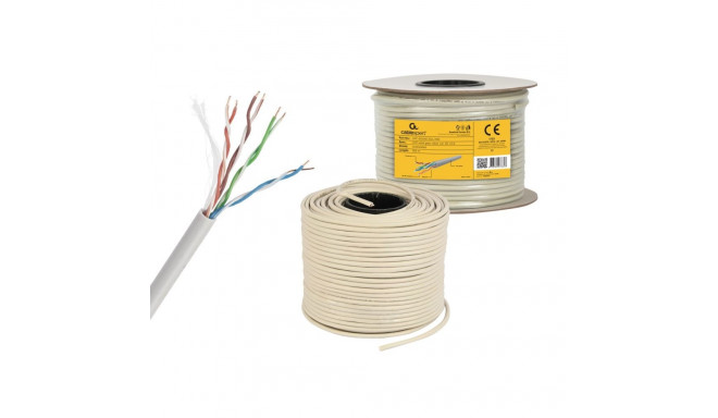 Gembird CAT5e UTP LAN kaabel (CCA), jäik, 100m, hall