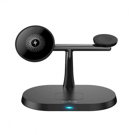 Maxlife wireless charger 3in1 15W, black (MXWC-03) (opened package)