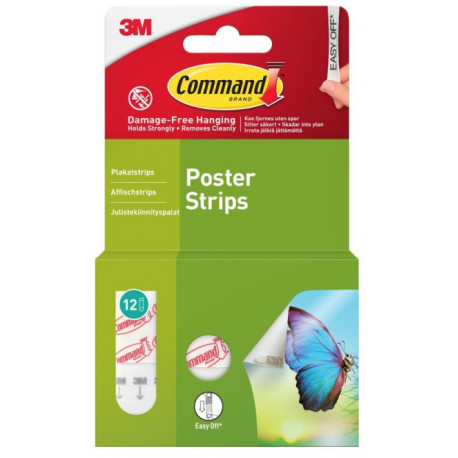 3M riputusribad Command Poster Strips 12tk