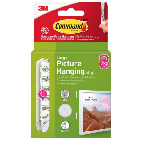 3M pildiriputusribad Command Strips Large 4tk, valge