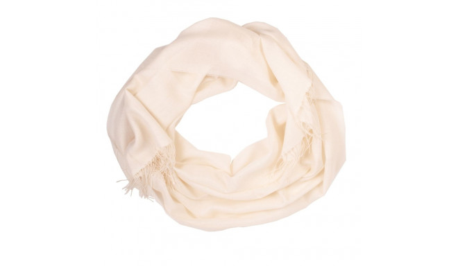 SOKISAHTEL Alpakavillane ja siidisegune valge õlasall 425