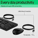 HP 225 G2 USB Wired Mouse Keyboard Combo, Copilot Key - Black - US ENG