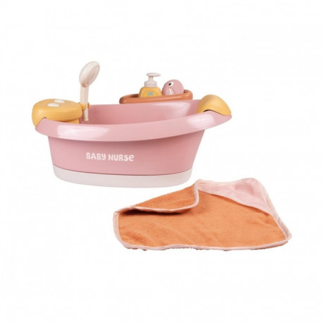 The Smoby Baby Nurse Balneo Bath is an interactive doll bathtub playset designed fo