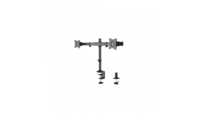 NewStar Flat Screen Desk Mount (clamp/grommet) - Crossbar 10-27" c:Black