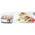 Adler AD 4486 egg cooker 8 egg(s) 800 W Black Satin steel Transparent