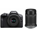 Canon EOS R100 + 18-45 + 55-210mm, must (avatud pakend)
