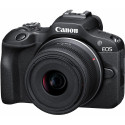 Canon EOS R100 + 18-45 + 55-210mm, must (avatud pakend)
