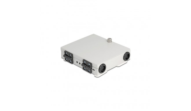 Delock Fiber Optic Wall Box for 4 x SC Simplex or LC Duplex adapters metal housing