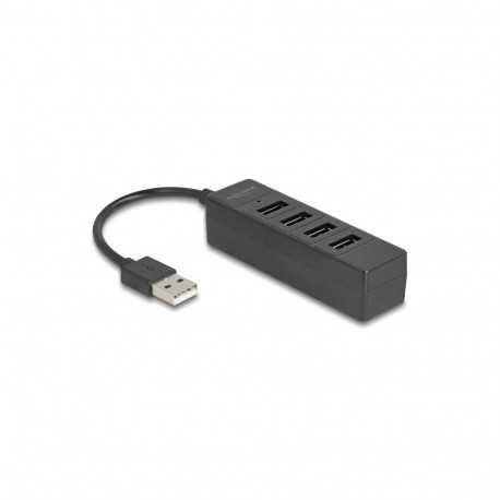 Delock USB Hub 4 port USB 2.0 with 4 x USB Type-A female black