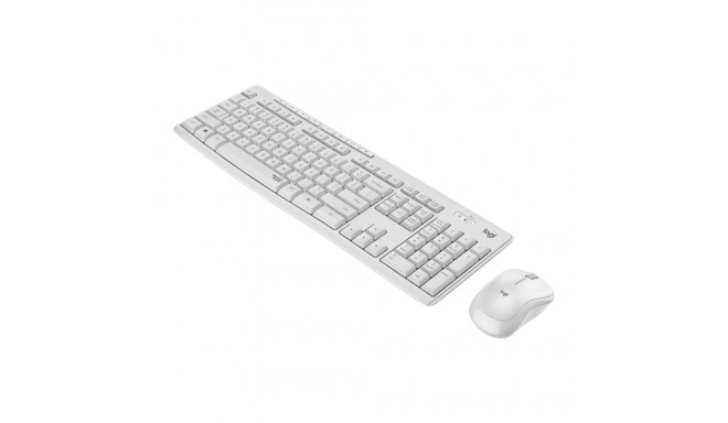 LOGITECH MK295 vaikne klaviatuuri ja hiire komplekt juhtmevaba 2.4 GHz Nordic mattvalge (PAN)