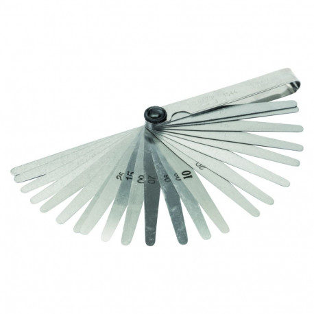 Bahco feeler gauge set – 26 leaves 0.03-1.0 mm, 100 mm length, steel