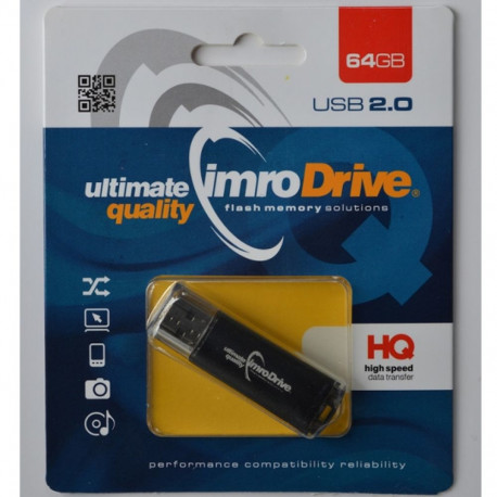 Imro mälupulk 64GB USB 2.0, must