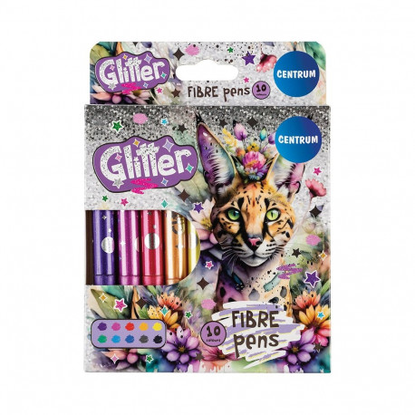 Viltpliiatsid CENTRUM Jumbo Glitter 10 värvi