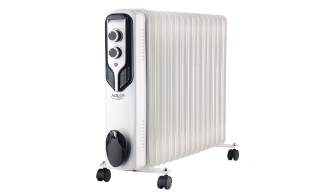 Adler Oil-Filled Radiator AD 7819 2500 W, Number of power levels 3, White