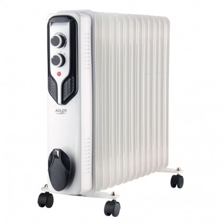 Adler Oil-Filled Radiator AD 7818 2500 W, Number of power levels 3, White