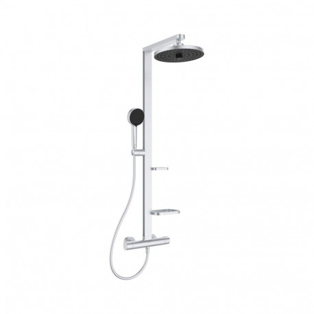 SHOWER SET ALU+ SILVER MATT