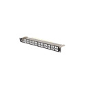 PATCH PANEL BLANK 48 PORT 1U 19" FTP FOR KEYSTONE MODULES BLACK LANBERG