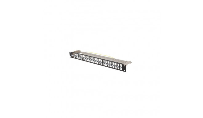 PATCH PANEL BLANK 48 PORT 1U 19" FTP FOR KEYSTONE MODULES BLACK LANBERG