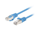 PATCHCORD CAT.6 FTP 0.25M BLUE FLUKE PASSED LANBERG 10-PACK