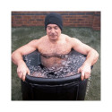 Foldable portable inflatable bathtub 75 x 75 cm black