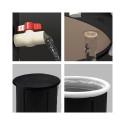 Foldable portable inflatable bathtub 75 x 75 cm black