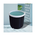 Foldable portable inflatable bathtub 75 x 75 cm black