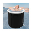 Foldable portable inflatable bathtub 75 x 75 cm black