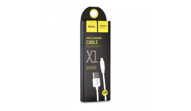 Cable USB A do Lightning Hoco 2,1A 1 m X1 white