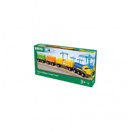 BRIO freight train with three wagons 63398200