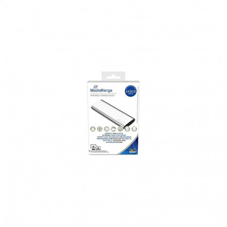240 GB, Externe SSD (silber, USB-C 3.2 Gen 2 (10 Gbit/s))