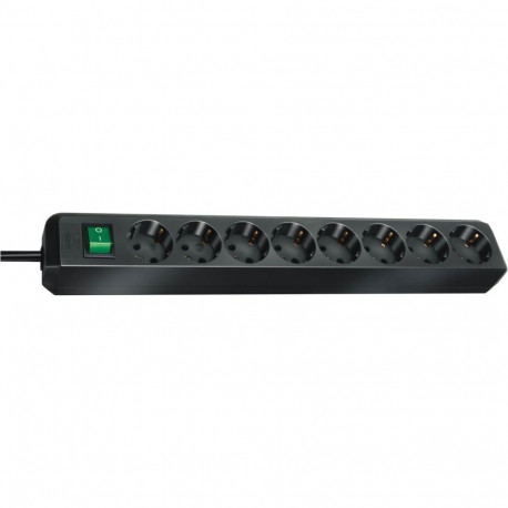 Eco-Line pikendusjuhe 8-kohaline 3Meter, must