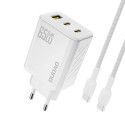 Dudao A29C 65W GaN Wall Charger + USB-C Cable - White Dudao A29C 65W GaN Wall Charger + USB-C Cable - White