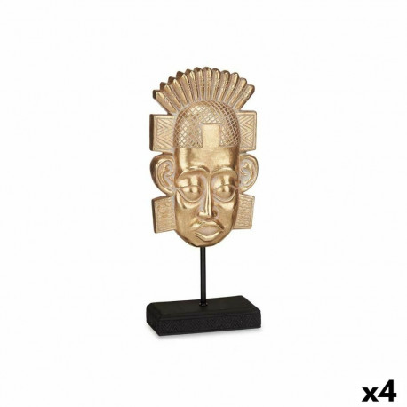 Decorative Figure Gift Decor QS98725 QS98725 Golden Indian Man 17,5 x 36 x 10,5 cm (4 Units)