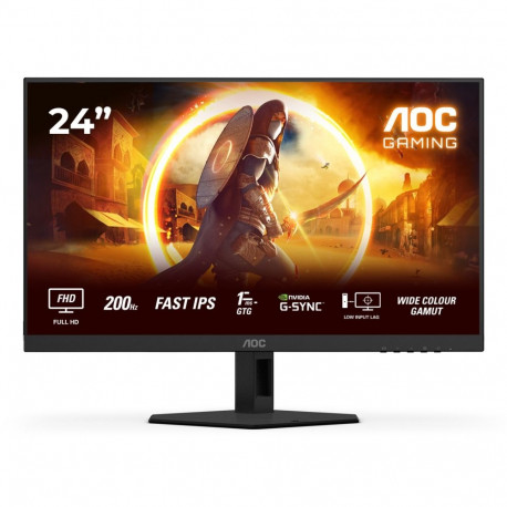 AOC G4 24G4HRE arvutimonitor 60.5 cm (23.8") 1920 x 1080 pikslit Full HD LED must, punane