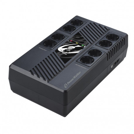 PowerWalker VI 800 MS FR liin-interaktiivne 800VA 480W 8 vahelduvvoolu väljundit