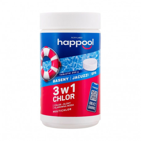 Acrylmed MULTICHLOR 3 in 1 multifunktsionaalsed kloori vabanemise tabletid 200 g - 1 kg