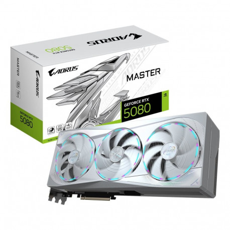 Gigabyte graafikakaart GeForce RTX 5080 AORUS MASTER ICE 16GB (GV-N5080AORUSM ICE-16GD)
