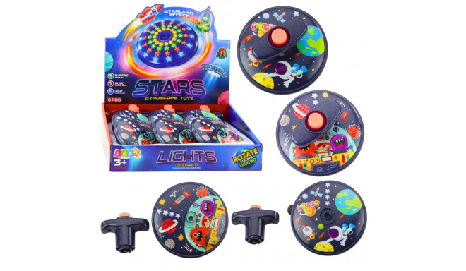 värviline helendav ketas kosmos ufo pöörlev vurr