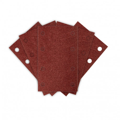 ristkülikukujuline lihvpaber 8 auguga 130 x 80 mm P80 04-623 jaoks, 5 tk