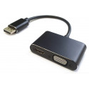 RoGer adapter DisplayPort - HDMI+VGA (avatud pakend)
