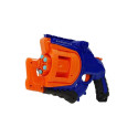 püstol vahtnuppudega 48 tk pöörlev magasin sinine-oranž