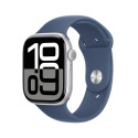 Apple Watch Series 10 Aluminiumgehause GPS 46mm Silber (Sportarmband denim) S/M Apple Watch Series 10 Aluminiumgehause GPS 46mm Silber (Sportarmband denim) S/M