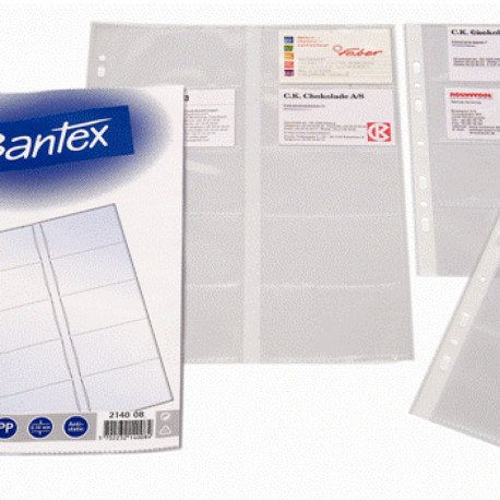 Kiletasku A4 köidetav 10-le visiitkaardile 10tk./pk, Bantex