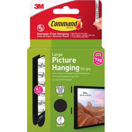 3M pildiriputusribad Command Strips Large 4tk, must